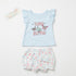 Baby Girls T-Shirt & Shorts Set with Headband Light Blue Butterfly Time to Shine Flutter Set