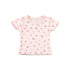 Baby Girls T-Shirt & Shorts Set with Hair Clips Pink Floral Ribbed & Heart Motif Denim Set
