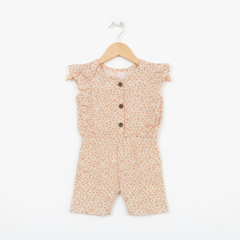Baby Jumpsuit Cream Floral Print