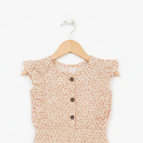 Baby Jumpsuit Cream Floral Print