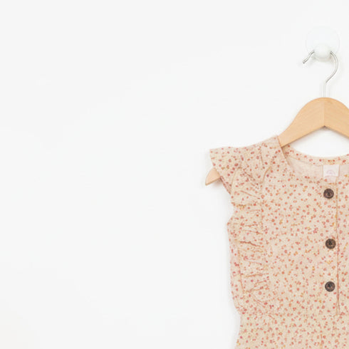 Baby Jumpsuit Cream Floral Print