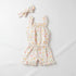 Baby Jumpsuit with Headband White Pink Flowers