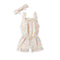 Baby Jumpsuit with Headband White Pink Flowers