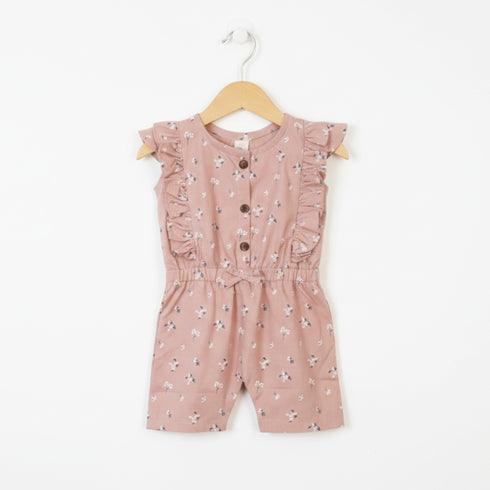 Baby Jumpsuit Muted Pink Floral Print