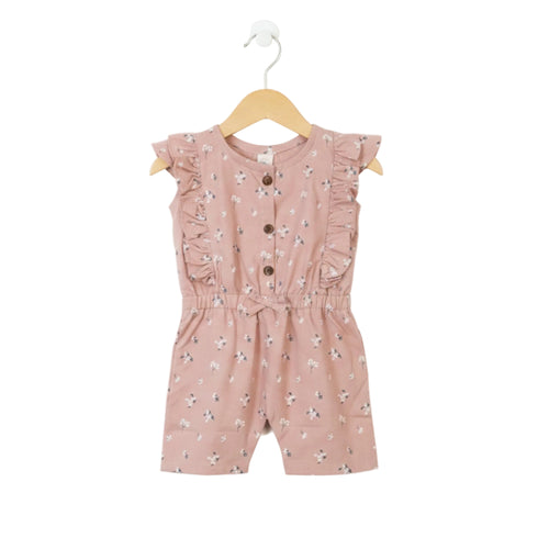 Baby Jumpsuit Muted Pink Floral Print