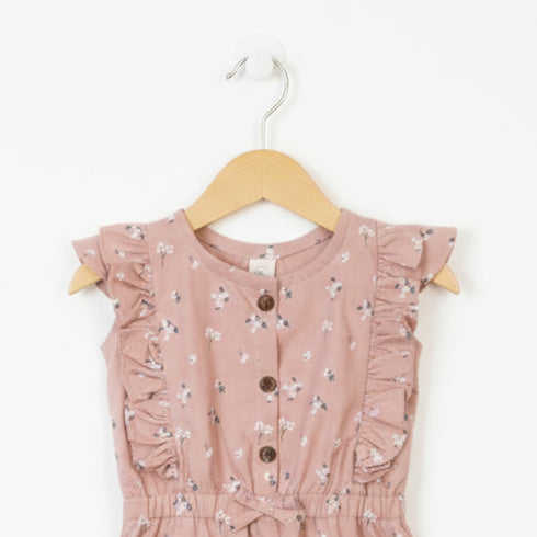 Baby Jumpsuit Muted Pink Floral Print