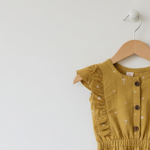 Baby Jumpsuit Printed Sandy Beige