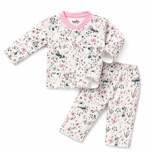 Cotton Rich Light Pink Minnie Baby Night Suits for Girls 0-6 Years