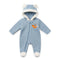 Blue Fur Baby Zipper Romper For Winter