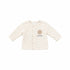 Cream Baby Suit Bodysuit Shirt Trouser Cap Set 0-9M