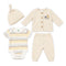 Cotton Beige Baby Suit Bodysuit Shirt Trouser Cap Safari 0-9M