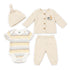 Cotton Beige Baby Suit Bodysuit Shirt Trouser Cap Safari 0-9M