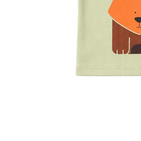 Basics 2Pc Boys Suit Green Grey Happy Bear