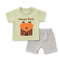 Basics 2Pc Boys Suit Green Grey Happy Bear