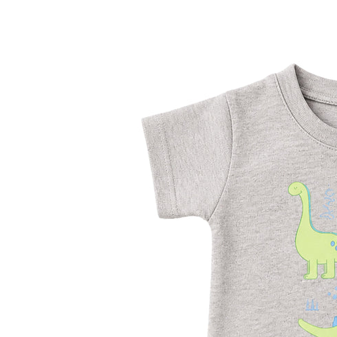 Basics 2Pc Boys Suit Grey Navy Dino