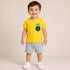 Basics 2Pc Boys Suit Yellow Grey Little Monster