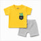 Basics 2Pc Boys Suit Yellow Grey Little Monster