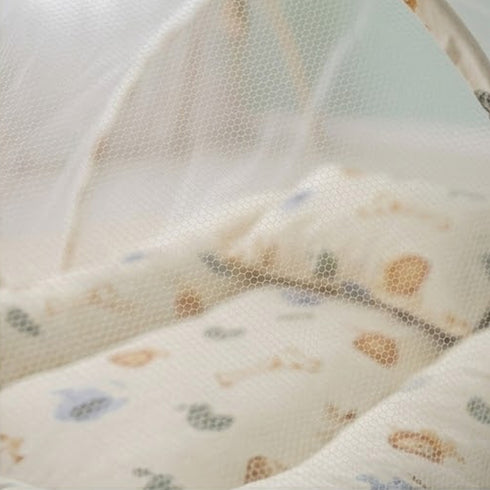 Basics Baby Bed Net with Pillow Cream Safari
