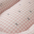 Basics Baby Bed Net with Pillow Pink Vintage Bow Checks