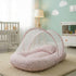 Basics Baby Bed Net with Pillow Pink Vintage Bow Checks