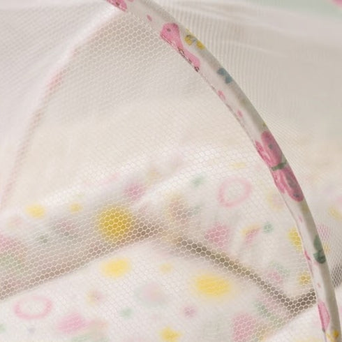 Basics Baby Bed Net with Pillow Pink White Pastel Garden