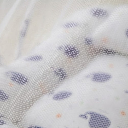 Basics Baby Bed Net with Pillow White Blue Dolphins