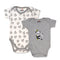 Basics Baby Body Suits Pack of 2 Grey White Panda