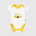 Basics Baby Body Suits Pack of 2 Yellow White Jungle Horea