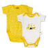 Basics Baby Body Suits Pack of 2 Yellow White Jungle Horea