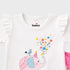 Basics Baby Girl Suit T-Shirt and Shorts White Pink Baby Elephant