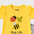 Basics Baby Girl Suit T-Shirt and Shorts Yellow Grey Bug Life