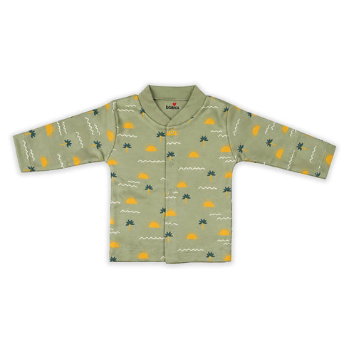 Basics Safari Green Night Suits PJ Set 0 to 6 Years