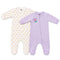 Basics Baby Girl 2 Piece Floral Fleece Romper Set 0–24 Months