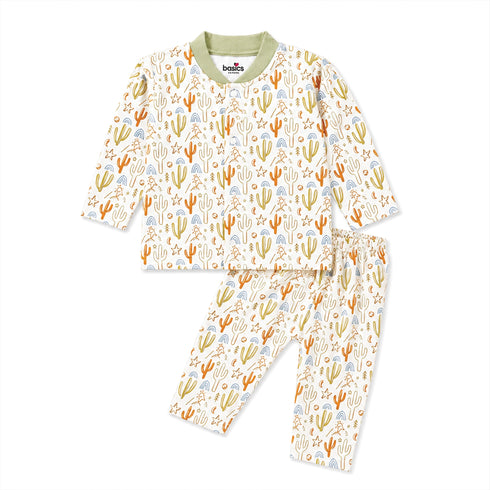 Basics Cotton Rich Baby Night Suits Desert Bloom 0M-6Y