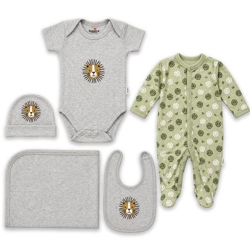 Basics Pack of 5 Baby Starter Gift Set Roar