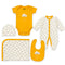 Basics Pack of 5 Baby Starter Gift Set Peach White Clouds