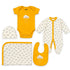 Basics Pack of 5 Baby Starter Gift Set Peach White Clouds
