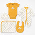 Basics Pack of 5 Baby Starter Gift Set Peach White Clouds