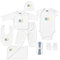 Basics Pack of 10 Baby Starter Gift Set White Aeroplane Design