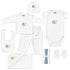Basics Pack of 10 Baby Starter Gift Set White Aeroplane Design