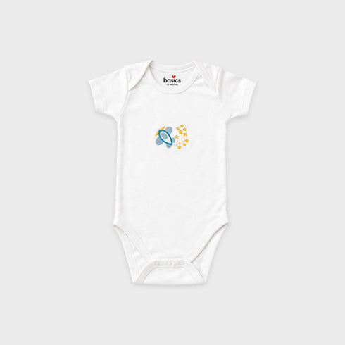 Basics Pack of 10 Baby Starter Gift Set White Aeroplane Design