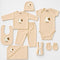 Basics Pack of 10 Baby Starter Gift Set Beige Sheep Design