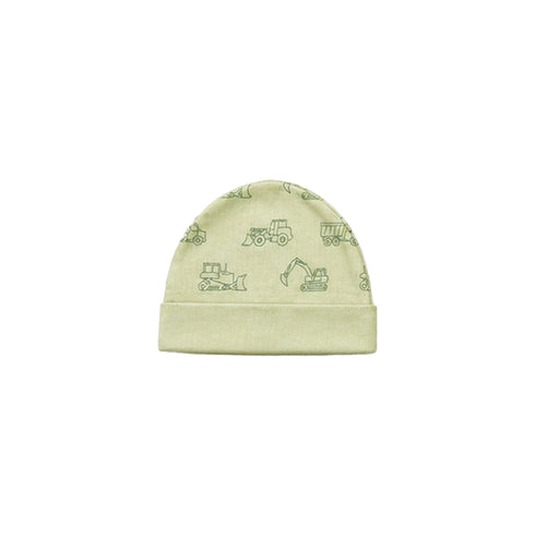 Basics Pack of 5 Baby Starter Gift Set Green Beige Excavator Design
