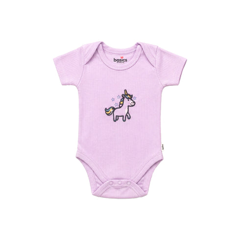 Basics Pack of 5 Baby Starter Gift Set Pink Unicorn Design