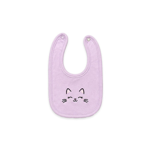 Basics Pack of 5 Baby Starter Gift Set White Purple Kitty Design