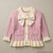Baby Girls Woolen Pink Front Open Top 6–24 Months