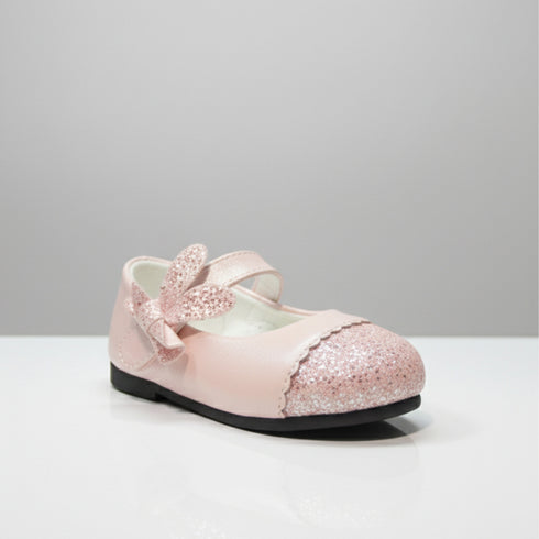 Beige Glittered Pump Shoes