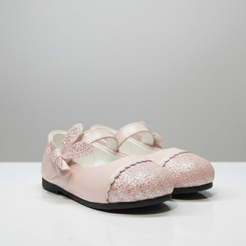 Beige Glittered Pump Shoes