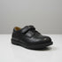 Black Perforated Apron Toe Derby Boys Shoes