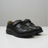 Black Perforated Apron Toe Derby Boys Shoes